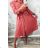 Hemdkleid 3/4 Langarm Damen (UNI S-M) ITALIENISCHE MODE IMW20A35
