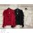 Tunika Bluse mit Rüschen Langarm Damen (UNI S-M) ITALIENISCHE MODE IMW20A28
