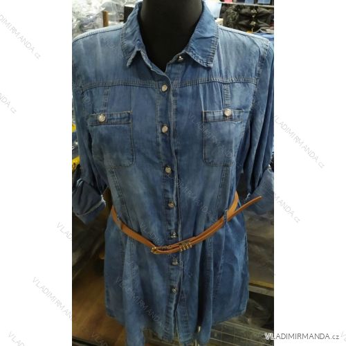 Damen-Jeans-Langarmkleid übergroß (xl-4xl) MA120010