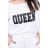 Set mit gelbem Neon-Queen-Print