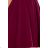 307-3 POLA Kleid mit Rüschen am Ausschnitt - Burgunder Farbe
