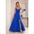299-3 CHIARA elegantes Maxikleid mit Trägern - königsblau
