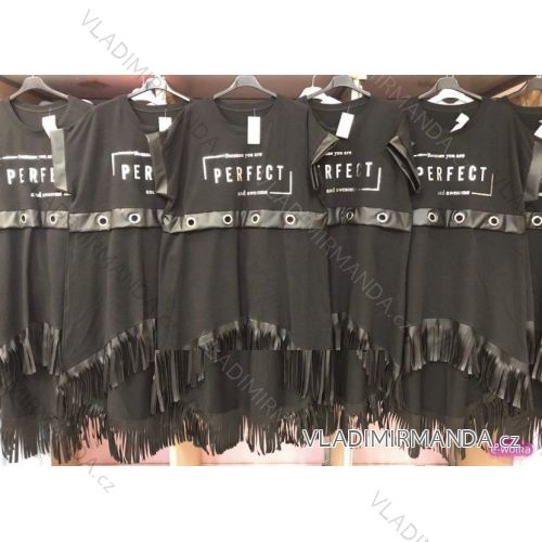 Lässiges Kurzarmkleid Damen (UNI S-L) ITALIENISCHE MODE IMW20E8362
