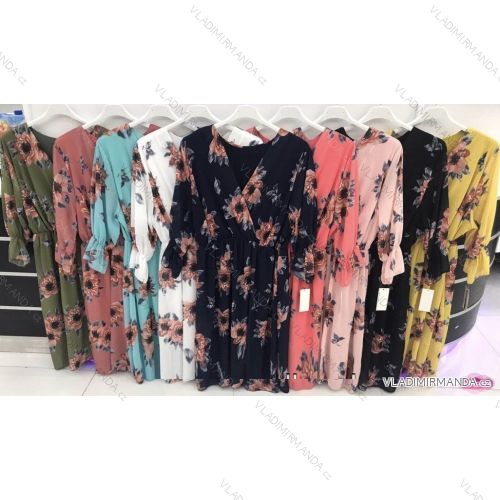 Lässiges Langarmkleid Damen (UNI S-M) ITALIENISCHE MODE IMW20E8361