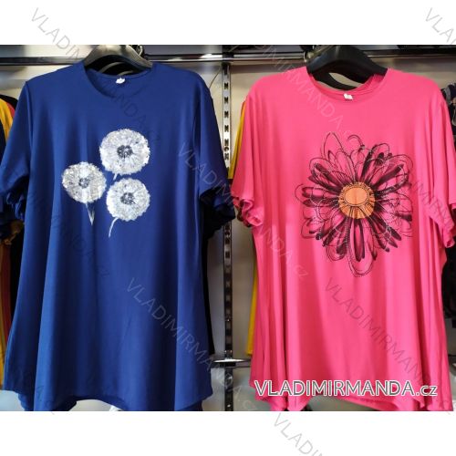 Damen T-Shirt Kurzarm Baumwolle (m-2xl) BENTER 46738