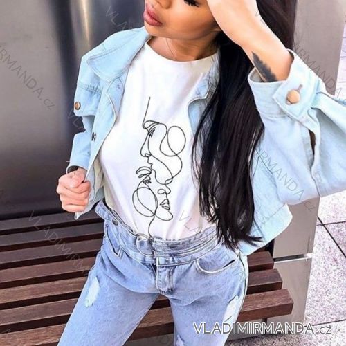 T-Shirt Kurzarm Frauen (Uni s / m) polnische Mode PMK20004
