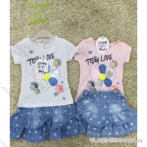 Sommer T-Shirt Set Kurzarm und Jeansrock Kinder Mädchen (1-5 Jahre) SAD SAD20CY1178
