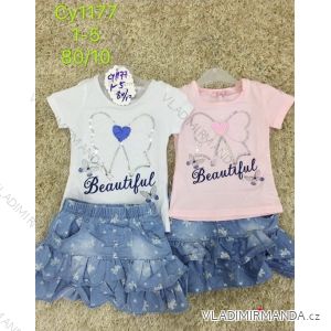 Sommer T-Shirt Set Kurzarm und Jeansrock Kinder Mädchen (1-5 Jahre) SAD SAD20CY1177
