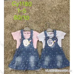 Sommer T-Shirt Set Kurzarm und Jeansrock mit Laclem Kindermädchen (1-5 Jahre) SAD SAD20CY1180
