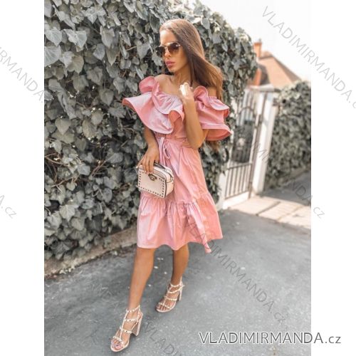 Kleid mit 3/4 Ärmeltasche für Damen (uni sl) ITALIAN Fashion IM3181746