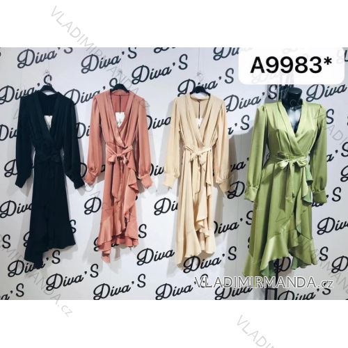 Kleid mit 3/4 Ärmeltasche für Damen (uni sl) ITALIAN Fashion IM3181746