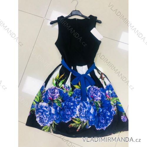 Kleid mit 3/4 Ärmeltasche für Damen (uni sl) ITALIAN Fashion IM3181746