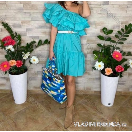 Kleid mit 3/4 Ärmeltasche für Damen (uni sl) ITALIAN Fashion IM3181746