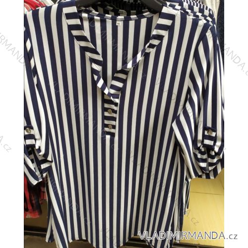 Tunika 3/4 Langarm Damenhemd übergroß (46-52) POLISH FASHION PME20018
