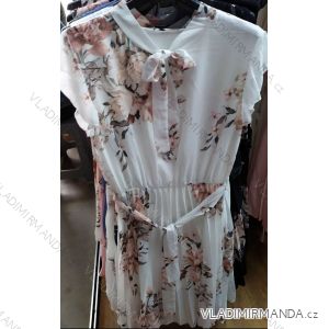 Damen Chiffon Kurzarm Kleid, Blumen (UNI S-M) ITALIENISCHE MODE IM920156
