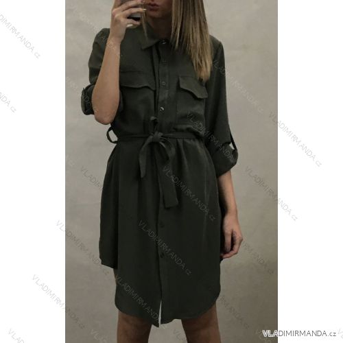 Kleid mit 3/4 Ärmeltasche für Damen (uni sl) ITALIAN Fashion IM3181746