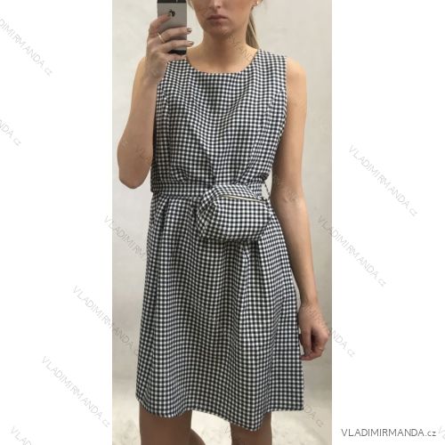 Elegantes kurzärmeliges Damenkleid (uni s-m) ITALIAN FASHION IM920145
