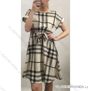 Elegantes kurzärmeliges Damenkleid (uni s-m) ITALIENISCHES MODA IM920147
