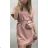 Elegantes Kurzarmkleid für Frauen mit Niere (uni s-m) ITALIAN FASHION IM920143