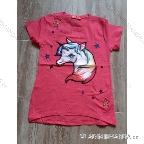 Kurzärmliges blinkendes T-Shirt für Kinder (3-8 Jahre) Türkisches MODA TVF20007
