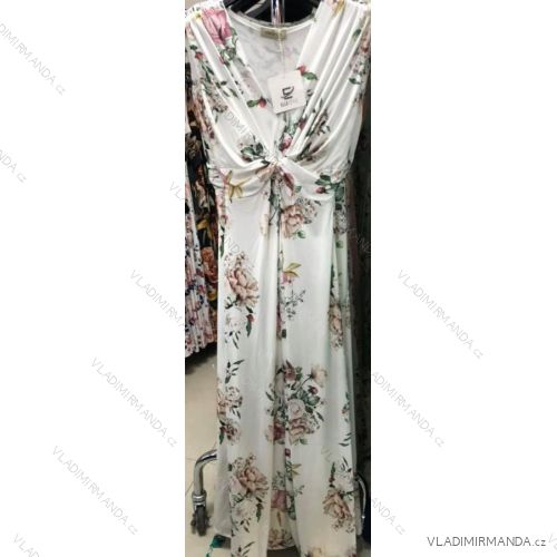 Sommer langes Frauenkleid (uni s / l) ITALIAN FASHION IM919781