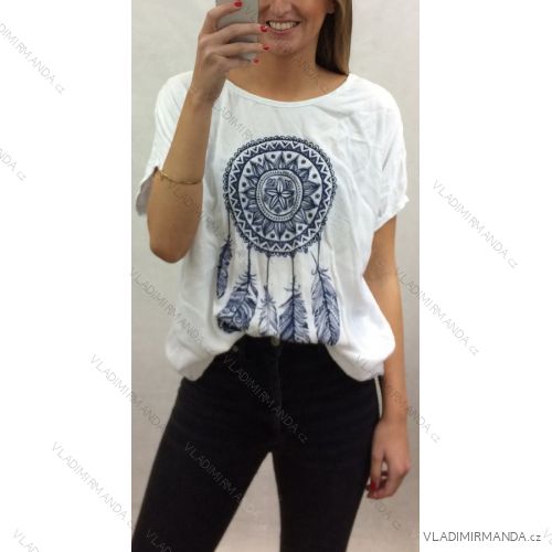 T-Shirt / Tunika Kurzarm Damen (uni l / xl) ITALIAN FASHION IM1319192