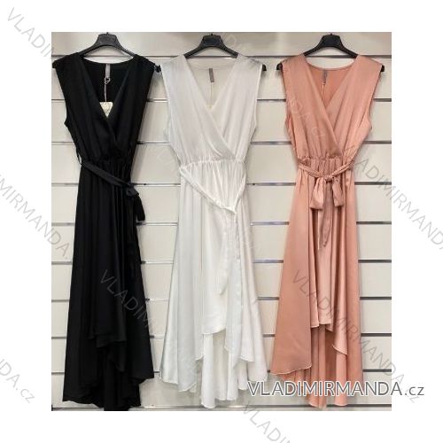 Ärmelloses Sommerkleid für Damen (UNI SL) ITALIAN FASHION IMK201705014-1