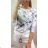 Tričko s 3/4 dlouhým rukávem dámské (S/M ONE SIZE) ITALSKá MóDA IM520056