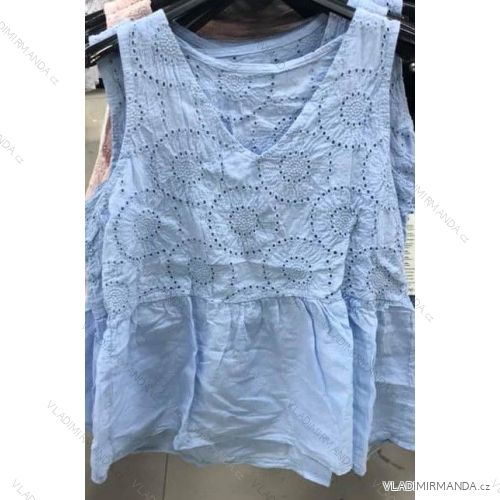 Sommer-Baumwoll-Tanktop für Damen (UNI S-M) ITALIAN FASHION IMM20302
