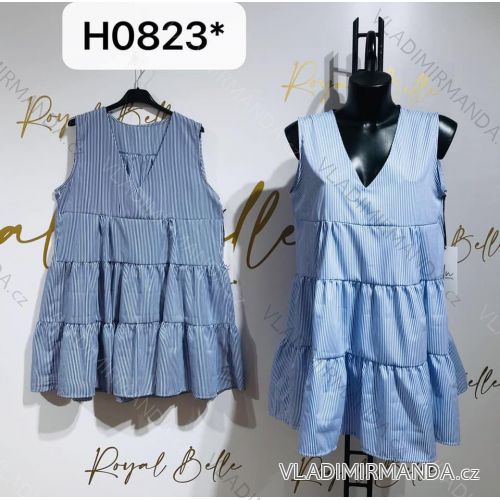 Träger Sommerstreifen Kleid Frauen (UNI S-M) ITALIENISCHE MODE IMM20315