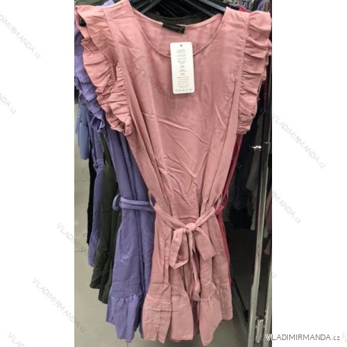 Kurzarm-Sommerkleid für Damen (UNI S-M) ITALIAN FASHION IMM20318