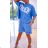 T-Shirt Kurz Langarm Langrock Set Damen (uni sm) ITALIAN MODA IMM20SET3700