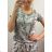 T-Shirt Damen Tarnung (uni s / m) Italienische MODE IM520012