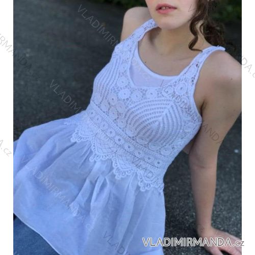 Sommerliches trägerloses Sommerkleid für Damen (UNI S-M) ITALIAN FASHION IMM20304