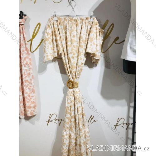 Kleid mit 3/4 Ärmeltasche für Damen (uni sl) ITALIAN Fashion IM3181746