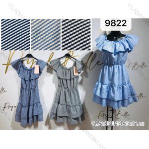 Kleid mit 3/4 Ärmeltasche für Damen (uni sl) ITALIAN Fashion IM3181746