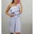 Šaty carmen krátké dámské proužek (uni s/m) ITALSKá MODA IMM20MS52106
