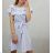 Šaty carmen krátké dámské proužek (uni s/m) ITALSKá MODA IMM20MS52106