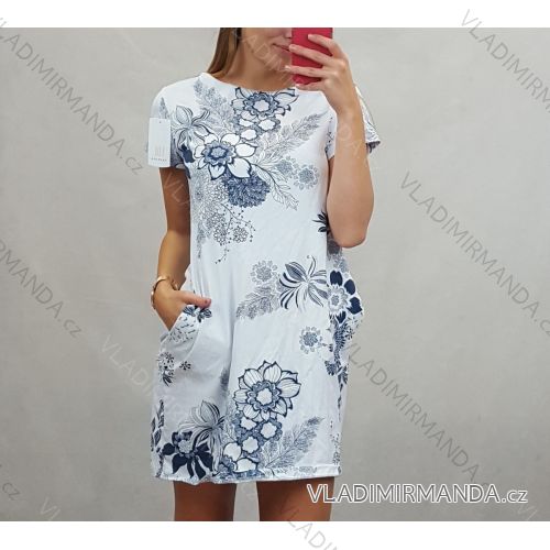 Klassisches Sommer-Damenblumenkleid (s / m) ITALIAN FASHION IM520102