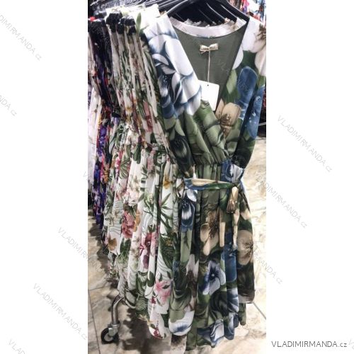 Kleid mit 3/4 Ärmeltasche für Damen (uni sl) ITALIAN Fashion IM3181746