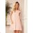 314-1 CELINE Trapezkleid mit Taschen - Pastellrose