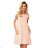 314-1 CELINE Trapezkleid mit Taschen - Pastellrose