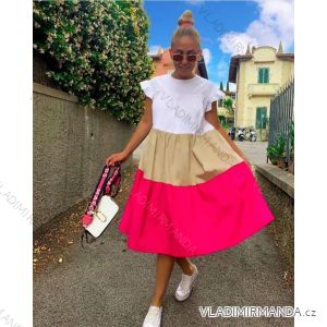 Kleid mit 3/4 Ärmeltasche für Damen (uni sl) ITALIAN Fashion IM3181746