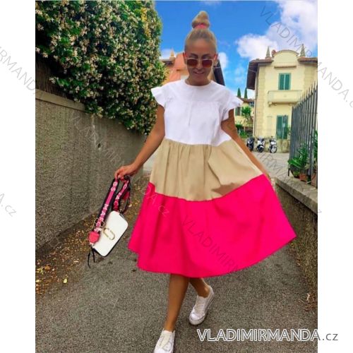 Kleid mit 3/4 Ärmeltasche für Damen (uni sl) ITALIAN Fashion IM3181746