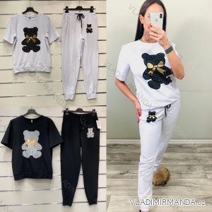 Damen T-Shirt Kurzarm und Jogginghose Set (UNI S / L) TURKISH FASHION IMK20231