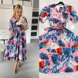 Kleid mit 3/4 Ärmeltasche für Damen (uni sl) ITALIAN Fashion IM3181746