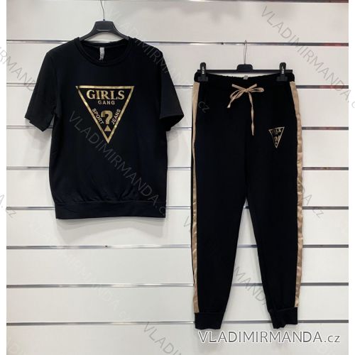 Damen T-Shirt Kurzarm und Jogginghose Set (UNI S / L) TURKISH FASHION IMK20119