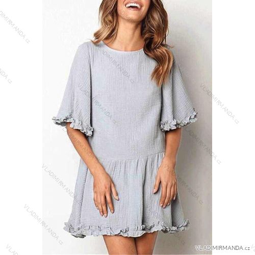 Kleid mit 3/4 Ärmeltasche für Damen (uni sl) ITALIAN Fashion IM3181746