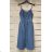 Sommer Jeanskleid an Trägern Frauen (S / L) ITALIAN FASHION IMK20134