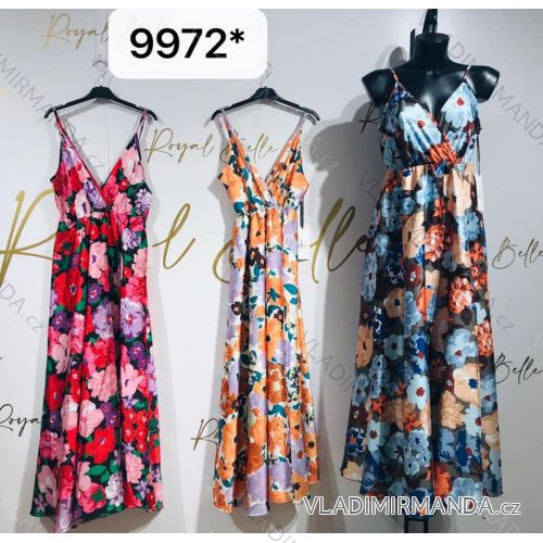 Sommerkleid mit Trägern Frauen mit Gürtel (UNI S / l) ITALIAN FASHION IMM20391